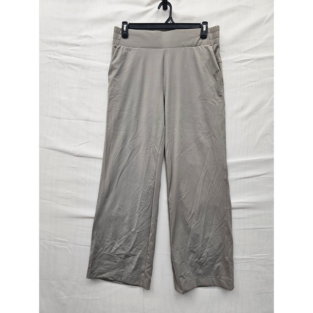 Member's Mark Womens Travel Wide Leg Pants Tan Nylon Blend Casual Size Large